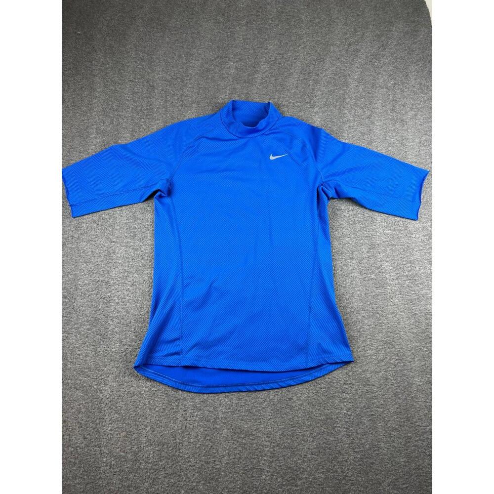 Nike Dri-Fit Blue Short Sleeve Activewear Shirt Size Large